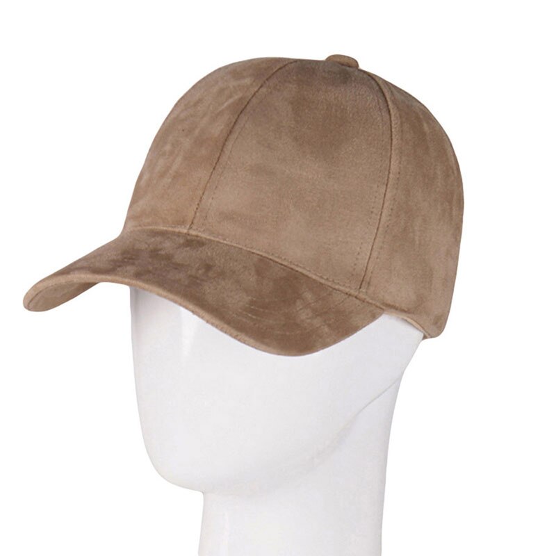 Summer Suede Baseball Cap Women Peaked Cap Street Hip Hop Caps Solid Color Sun Protection Sun Hats Simple Outdoor Hats Casquette: Cachi