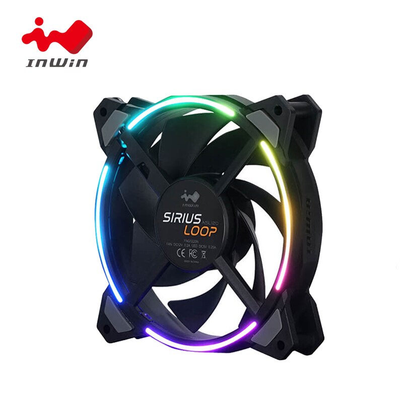 InWin PC Computer LED fan 120mm 4pin Desktop PC Computer Cooling Cooler Sirius InWin Loop ASL120 RGB Silent Case Cooling Fans