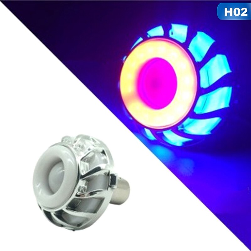 Farol de motocicleta com olho de anjo, 1 peça, luzes traseiras, led, acessórios para moto, lâmpada de freio universal: 02