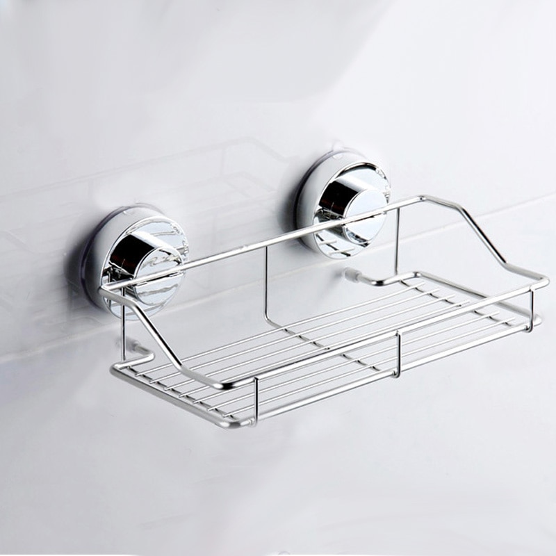 Suction Cup Adhesive Wall Mounted Bathroom shelf Households Rack