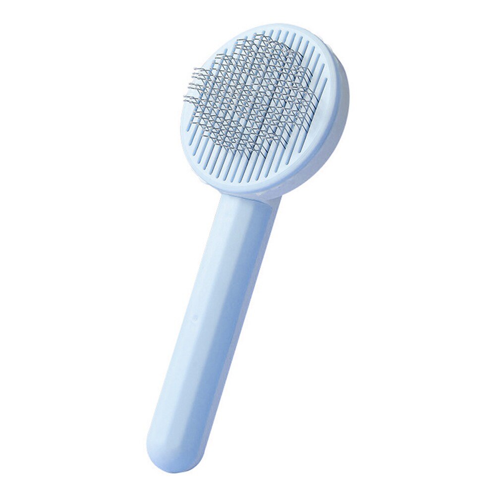 Huisdier Kat Borstel Kat Kam Huisdier Verzorgen Kam Automatische Katten Haar Borstel Zelfreinigende Slicker Brush Voor Honden Katten kat Accessoires: Sky Blue