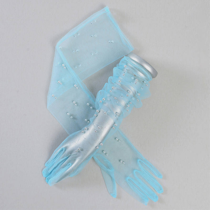 Women Sexy Lace Pearl Gloves Mesh Tulle Gloves Ful... – Grandado