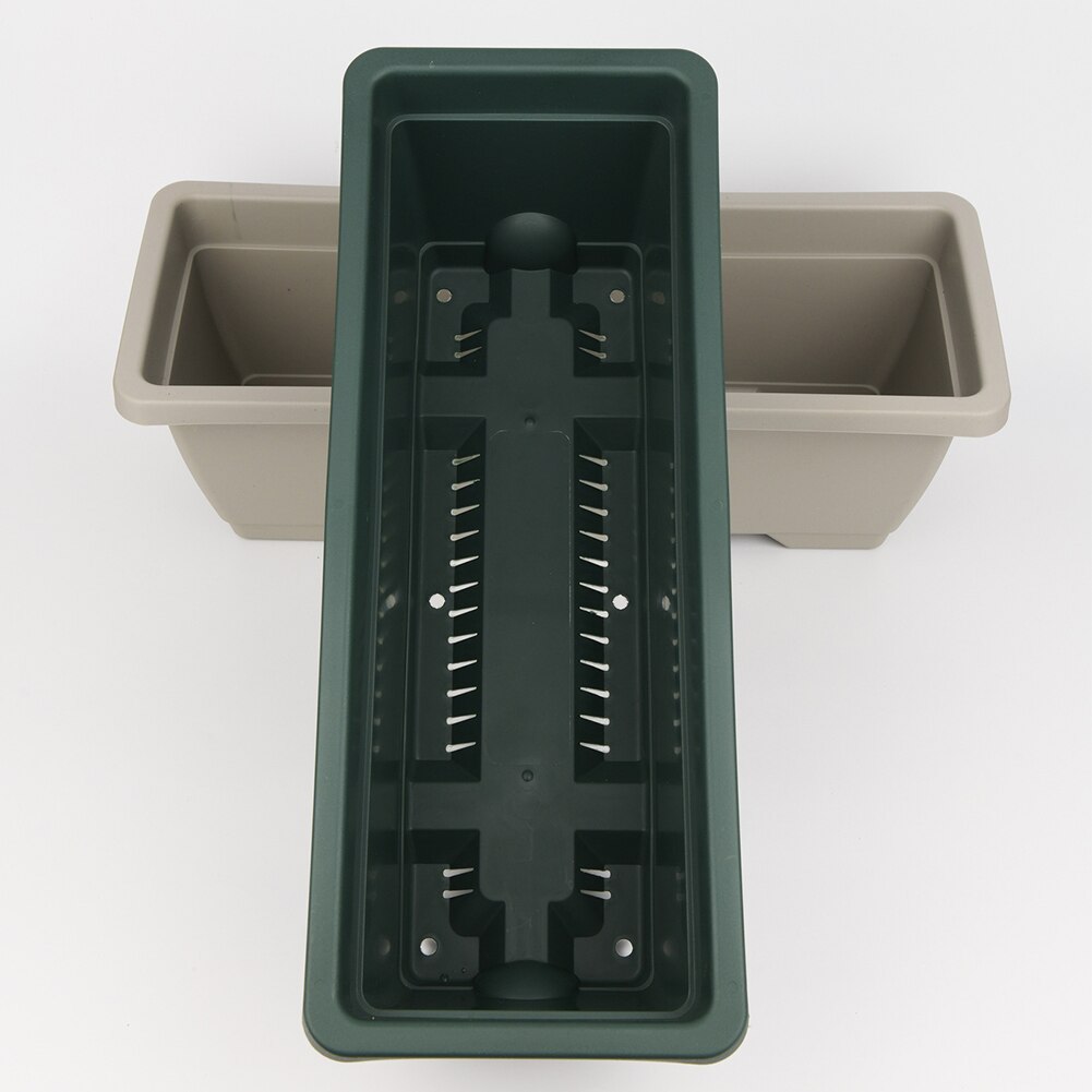 Rectangular Flower Pots with Tray Extra Large Planting Trough Family Balcony Planting Vegetables Planting Groove Plant Pot