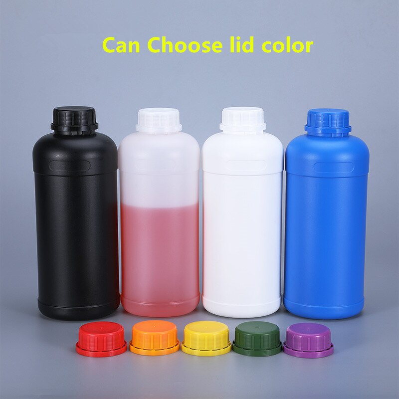 500Ml Lege Ronde Fles Met Deksel Food Grade Hdpe Fles Voor Chemische Vloeistof Lekvrij Opslag Container 1Pcs