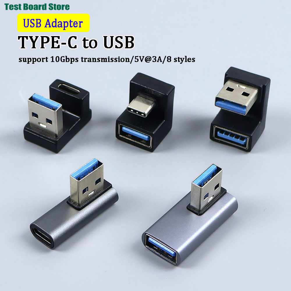 90/180 -graders vinkel c-adapter c usb c otg till usb-omvandlare u-formad usb -c 3.0 -kontakt för android-dator, telefon, surfplatta
