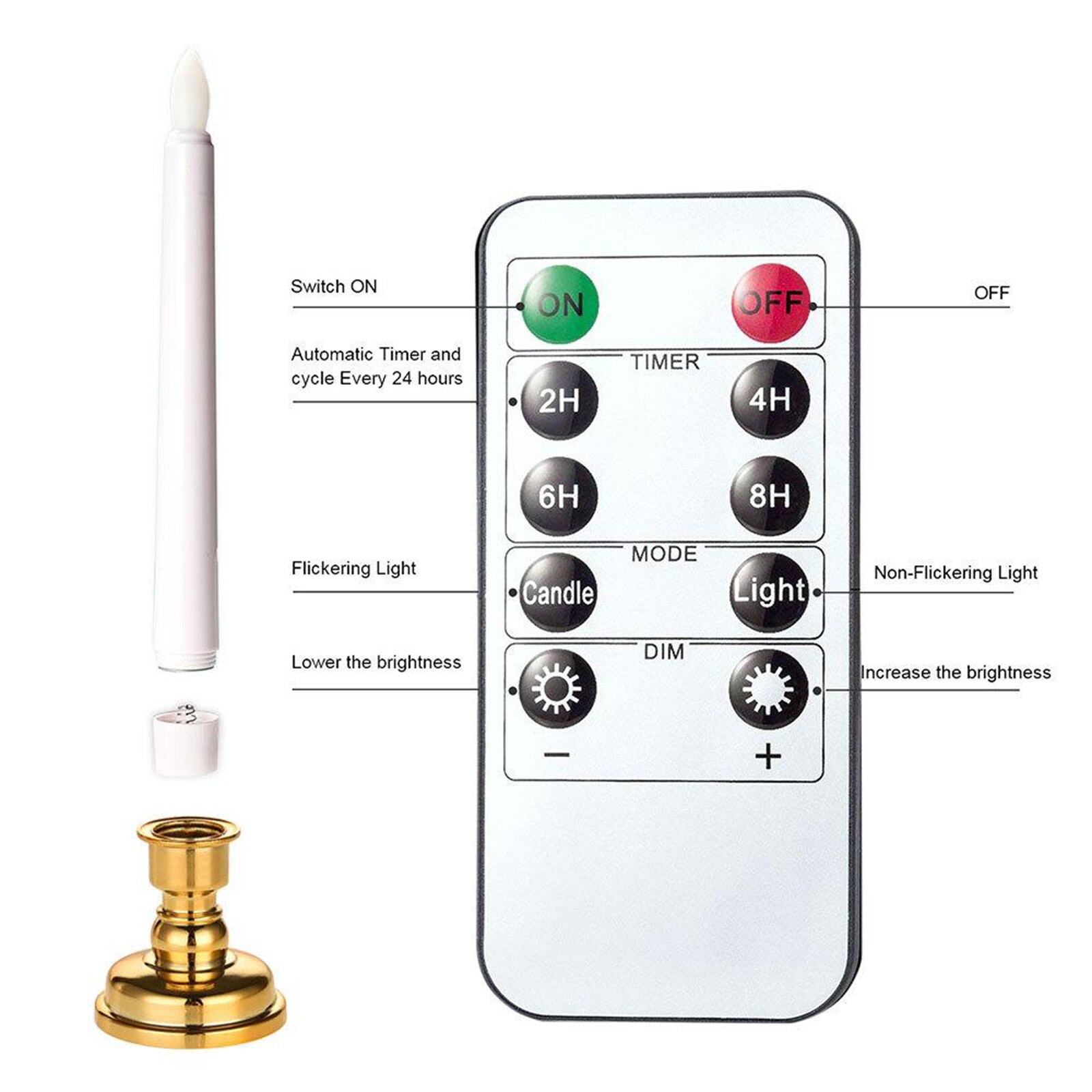 LED Electric Flameless Window Candle Lights Remote Wedding Decor 9pcs