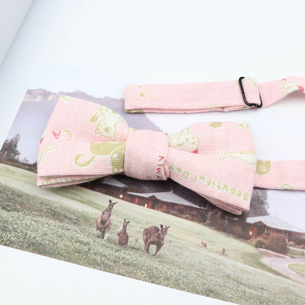 Gravata borboleta ajustável para crianças, de linho, desenho animado, animal, flor, borboleta, presente, festa, laço, acessórios: Laranja