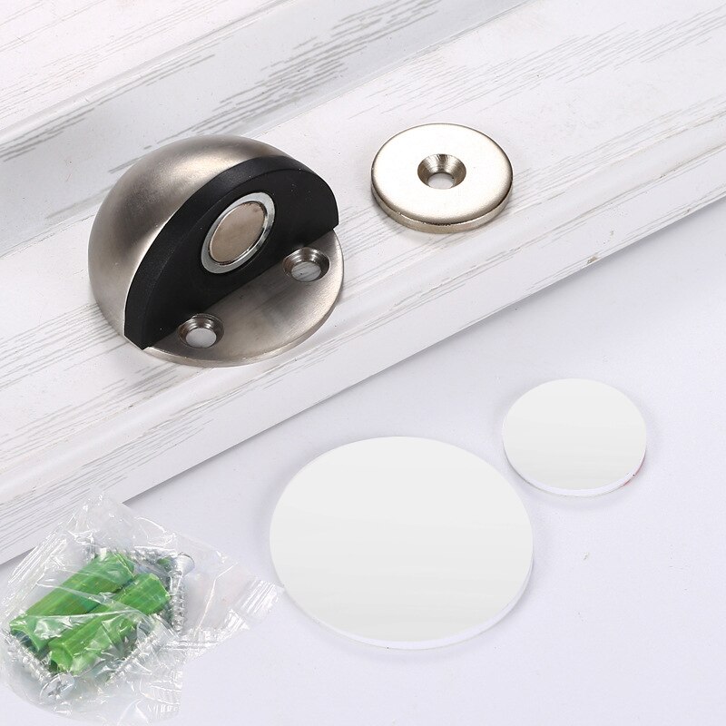 Household Accessories Non Punching Sticker Hidden Stainless Steel Rubber Door Stopper Door Holders Door Stop
