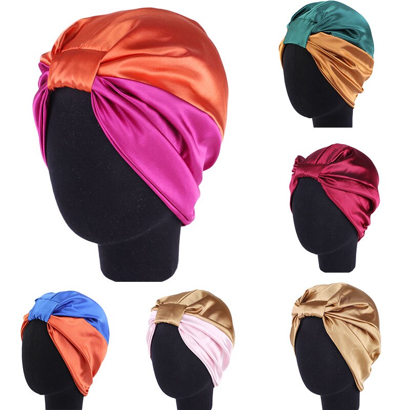 6 Kleuren Zijde Salon Motorkap Vrouwen Slaap Badmuts Badhanddoek Haar Droog Quick Elastische Haarverzorging Bonnet Head Wrap hoed