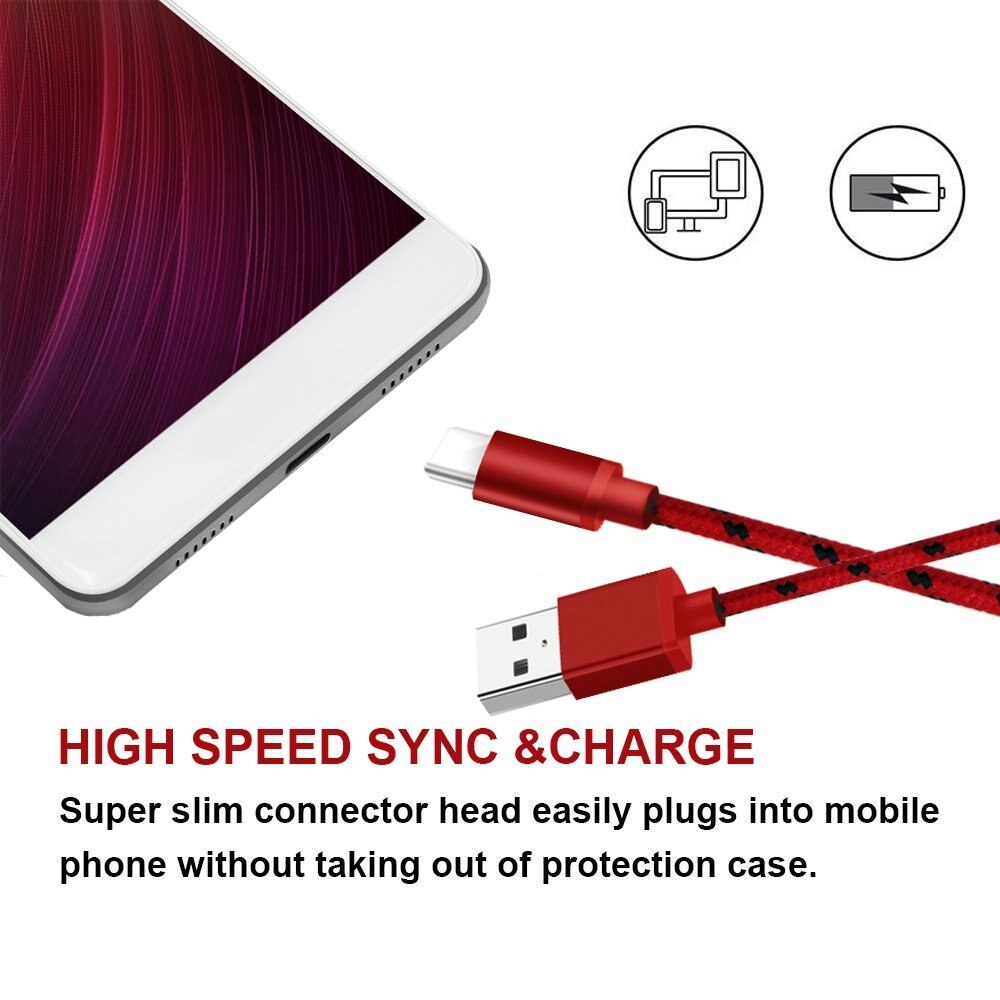 1M 2M 3M Type c USB Charger Charge for huawei p20 lite p10 honor 9 10 moto g5s plus z2 play nexus 6p LG V30 G6 Samsung s8 plus