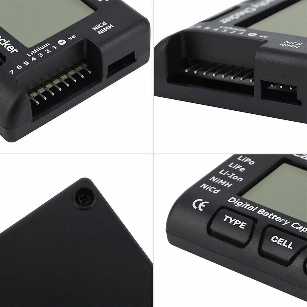 Digital RC Battery Capacity Checker Meter LiPo LiFe Li-ion Nicd NiMH Battery Voltage Capacity Tester Checking CellMeter7