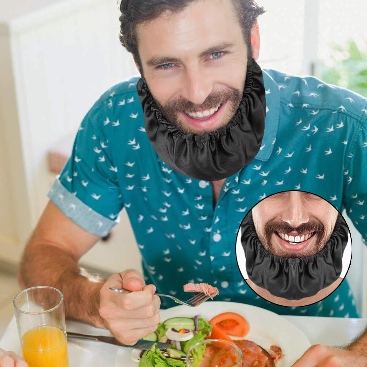 1Pc Mannen Baard Bib Baard Covers Verstelbare Baard Bandana Baard Schort Guard Baard Caps Gezichtshaar Schort Guard Motorkap baard Zorg