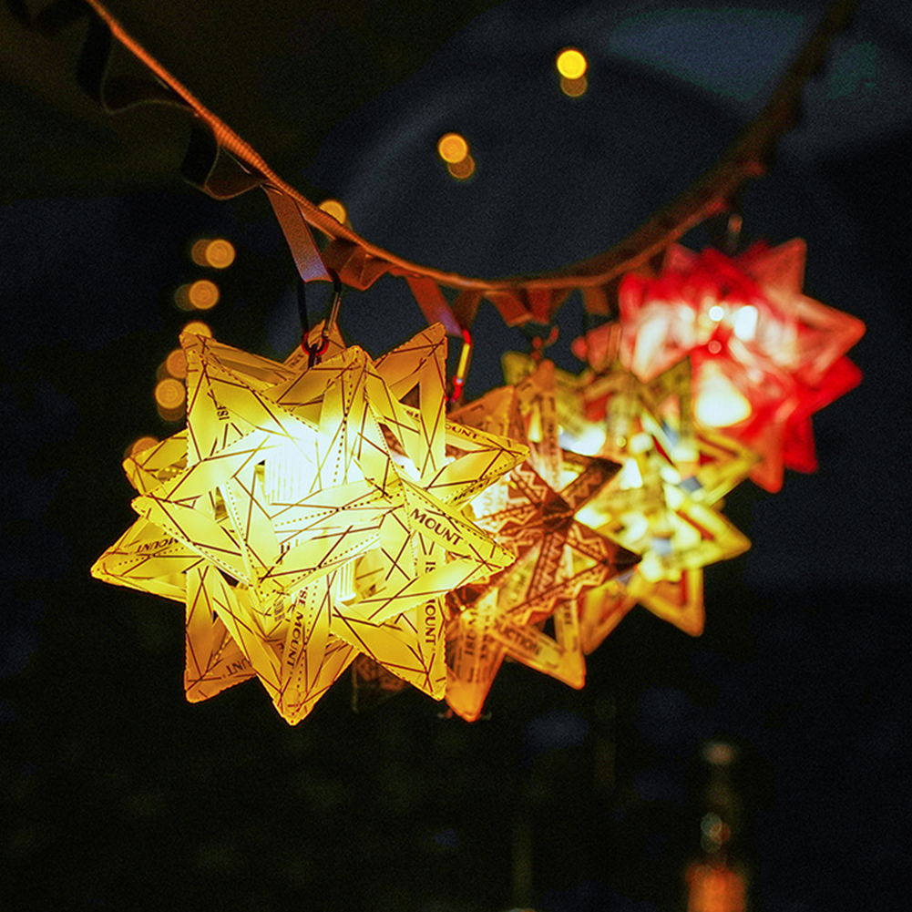 Pantalla de luz de Camping de estrella al aire libre, pantalla de atmósfera impermeable, sombra de linterna para exteriores DIY, resistente al desgaste para tienda de campaña