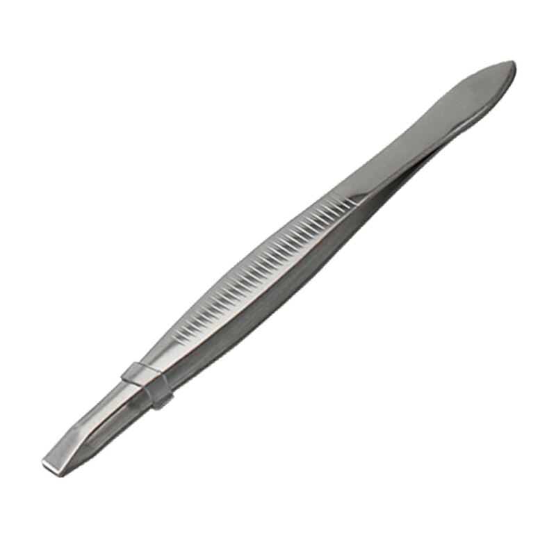 Pinza de acero inoxidable para depilación de cejas, pinzas de maquillaje para eliminar el vello facial: Default Title