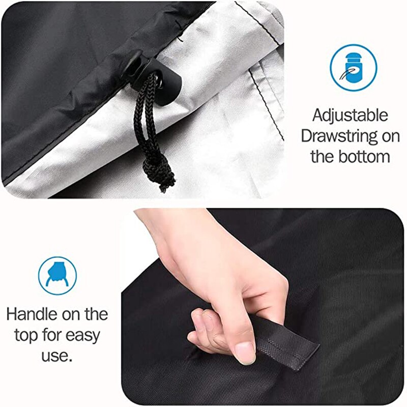BBQ Cover, Waterproof Barbecue Grill Cover with PVC Coating Outdoor Oxford Fabric Windproof, Rip-Proof,UV Resistant