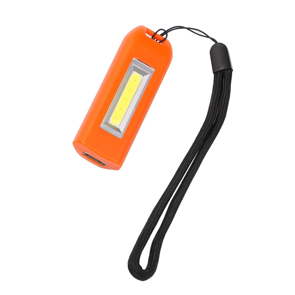 3 mode LED light keychain rechargeable mini emergency light Tent bulb portable flashlight-JA55: Orange
