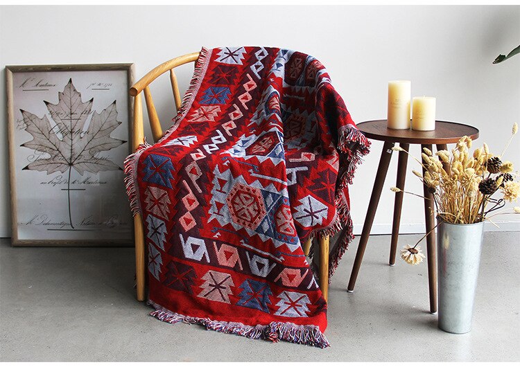 Bohemian stijl poly / katoen decoratief wandtapijt bankhoes draad dekens bedhoes woondecoratie wandtapijt yogamat