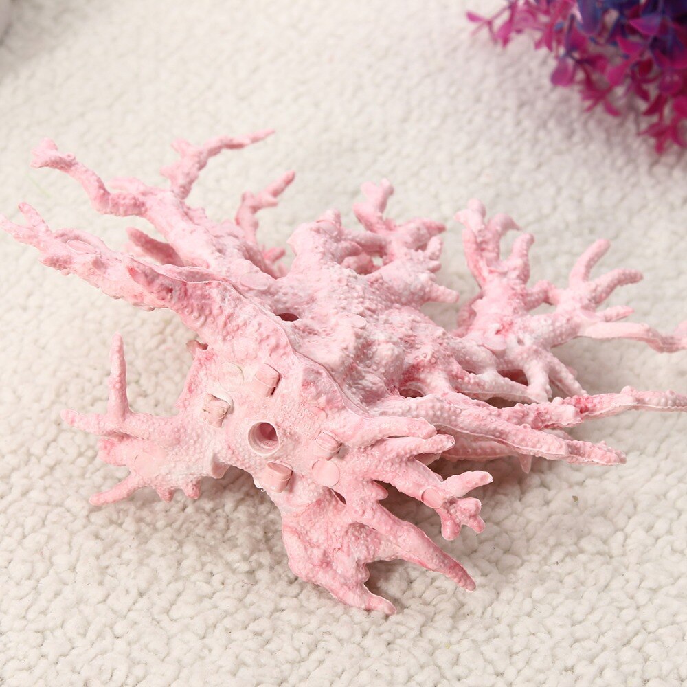 Light Pink Artificial Vivid Resin Coral Aquarium Fish Tank Decoration