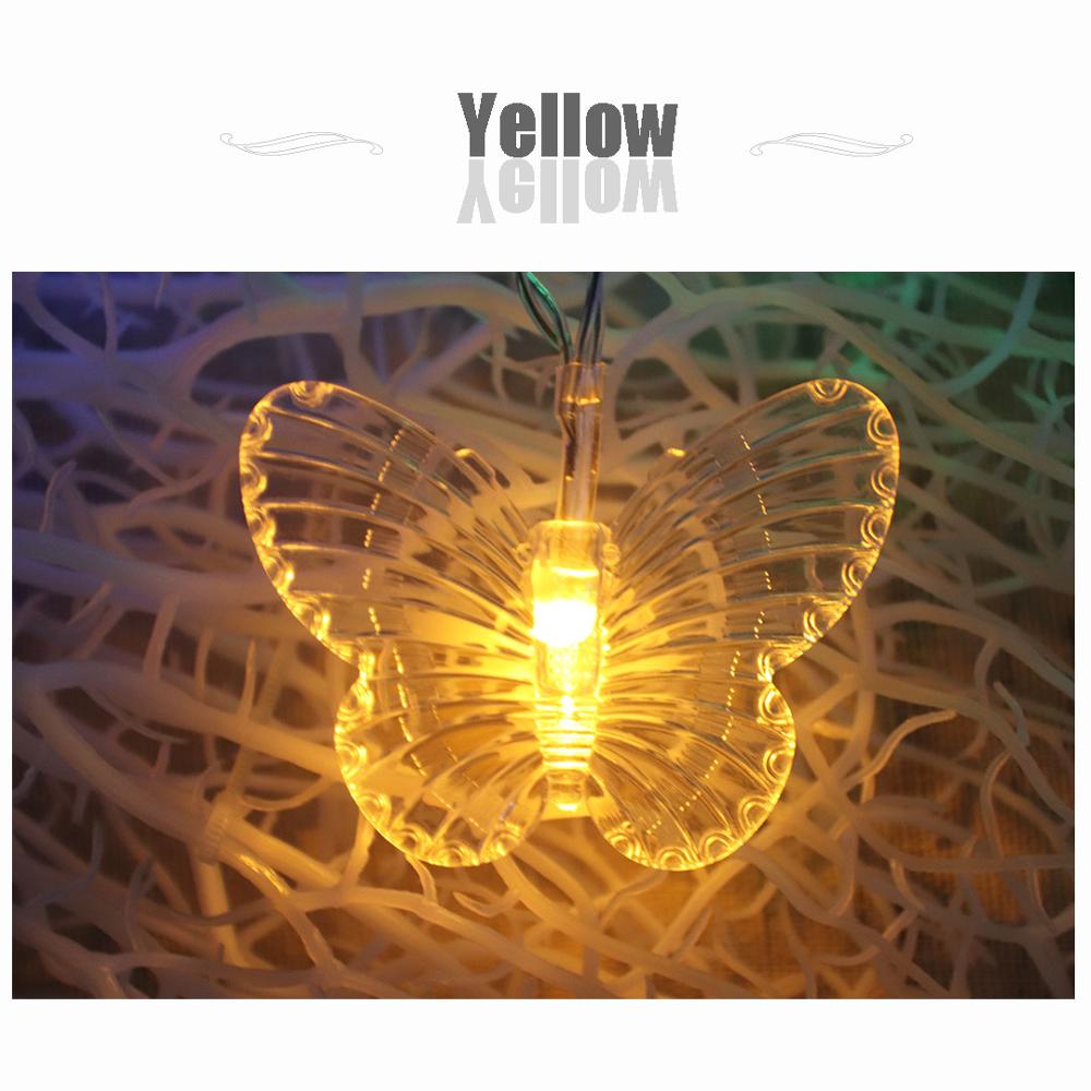 5m 20 led lichtsnoer tuinfeest bruiloft verlichting kerst slinger 220v eu stekker guirlande lumineuse iq: Geel