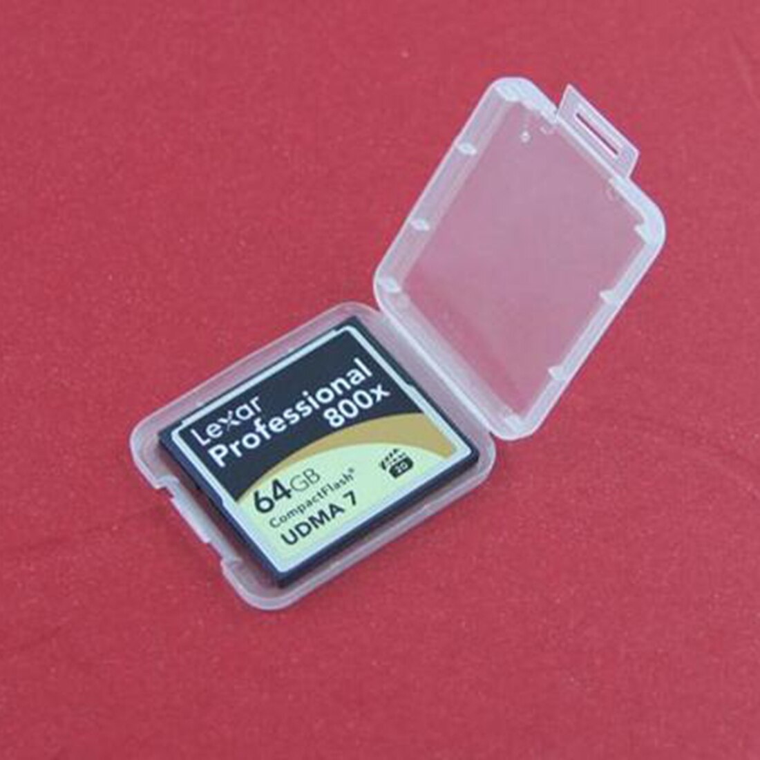 Centechia transparante 10 stuks cf-kaartdoos, geheugenkaarthouder, compact flash-kaarthouder, transparante milieuvriendelijke plastic behuizing