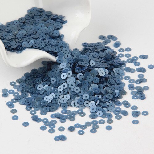 Paillette 4mm mat Sequin Pvc plat rond mat vernis Paillettes couture mariage artisanat femmes vêtements accessoires 20g: Matte blue