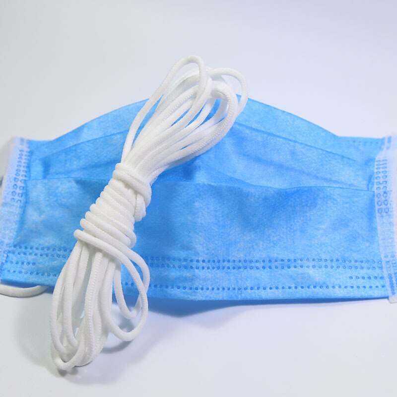 500/300/200m bandes élastiques pour masques, longueur de couture, largeur, cordon élastique blanc, épaisseur de couture, 3mm accessoires de couture diy