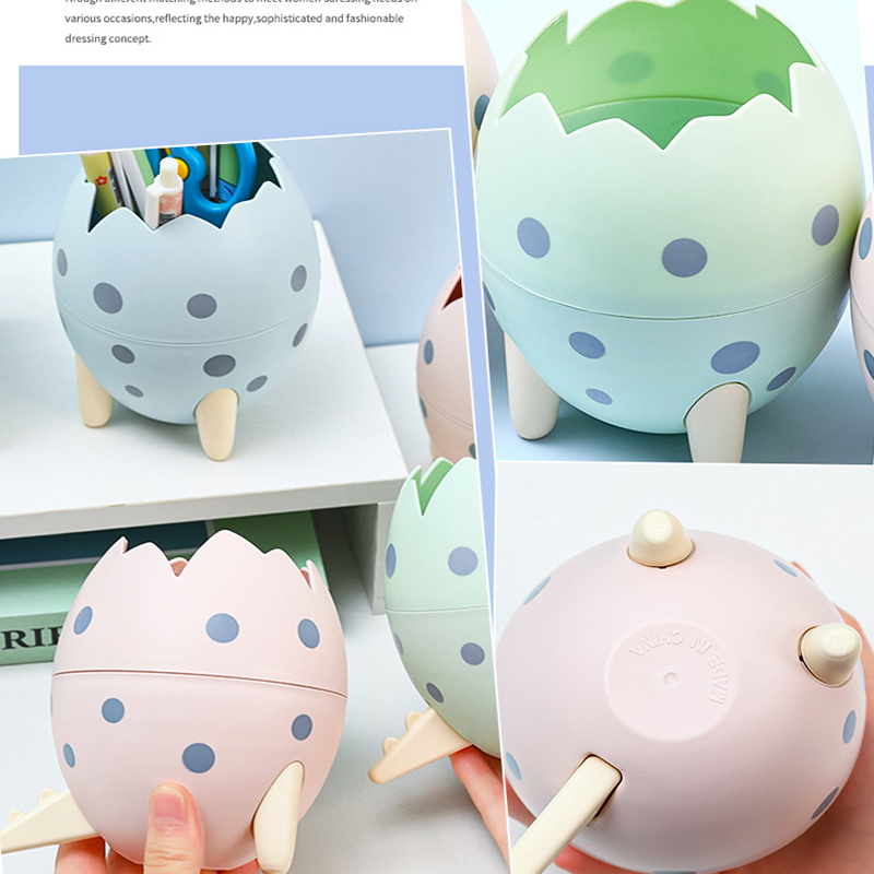 Nette Dinosaurier Ei Abnehmbare Stift Halter Organizer Bleistift Topf Container Schreibwaren Büro Desktop Ornament Lagerung Box Kinder