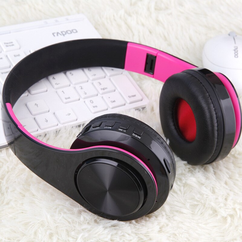 Tourya B7 auriculares inalámbricos Bluetooth Auriculares auriculares con micrófono para PC teléfono móvil música: Black Pink