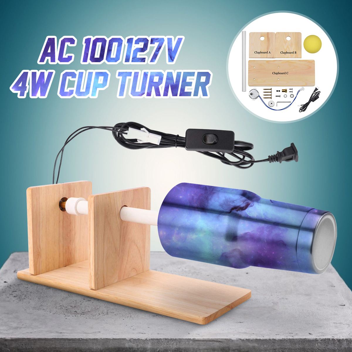 Cup Turner Cuptisserie Turner Machine Cup Rotator Tools for Crafts Tumbler Spinner Kit Making Cup DIY Iron with Rotisserie Motor