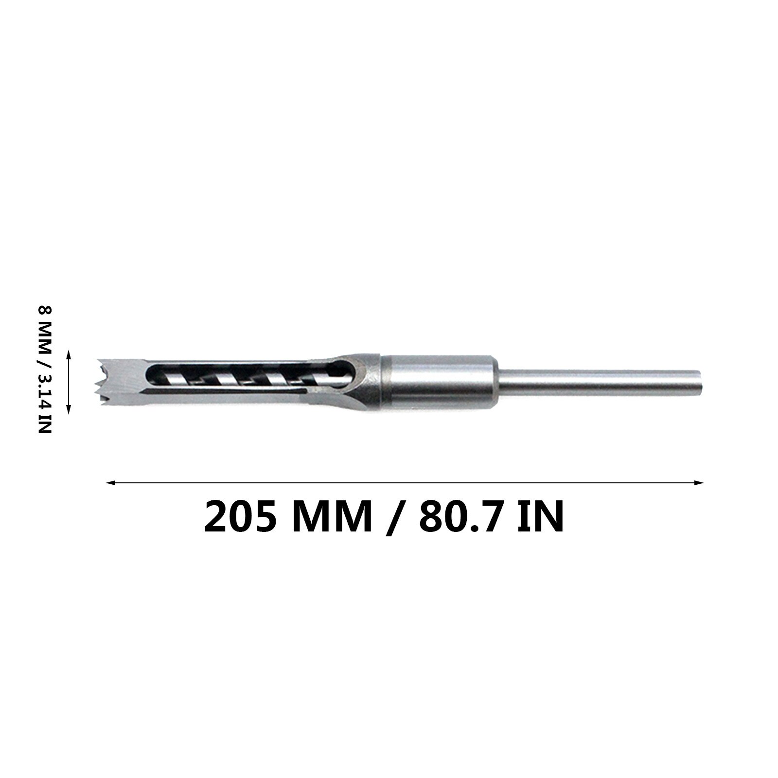 25# Woodworking Square Hole Drill High-speed Steel Hollow Square Hole Saw Mortiser Chisel Auger Drill Bit Wood Working Tool