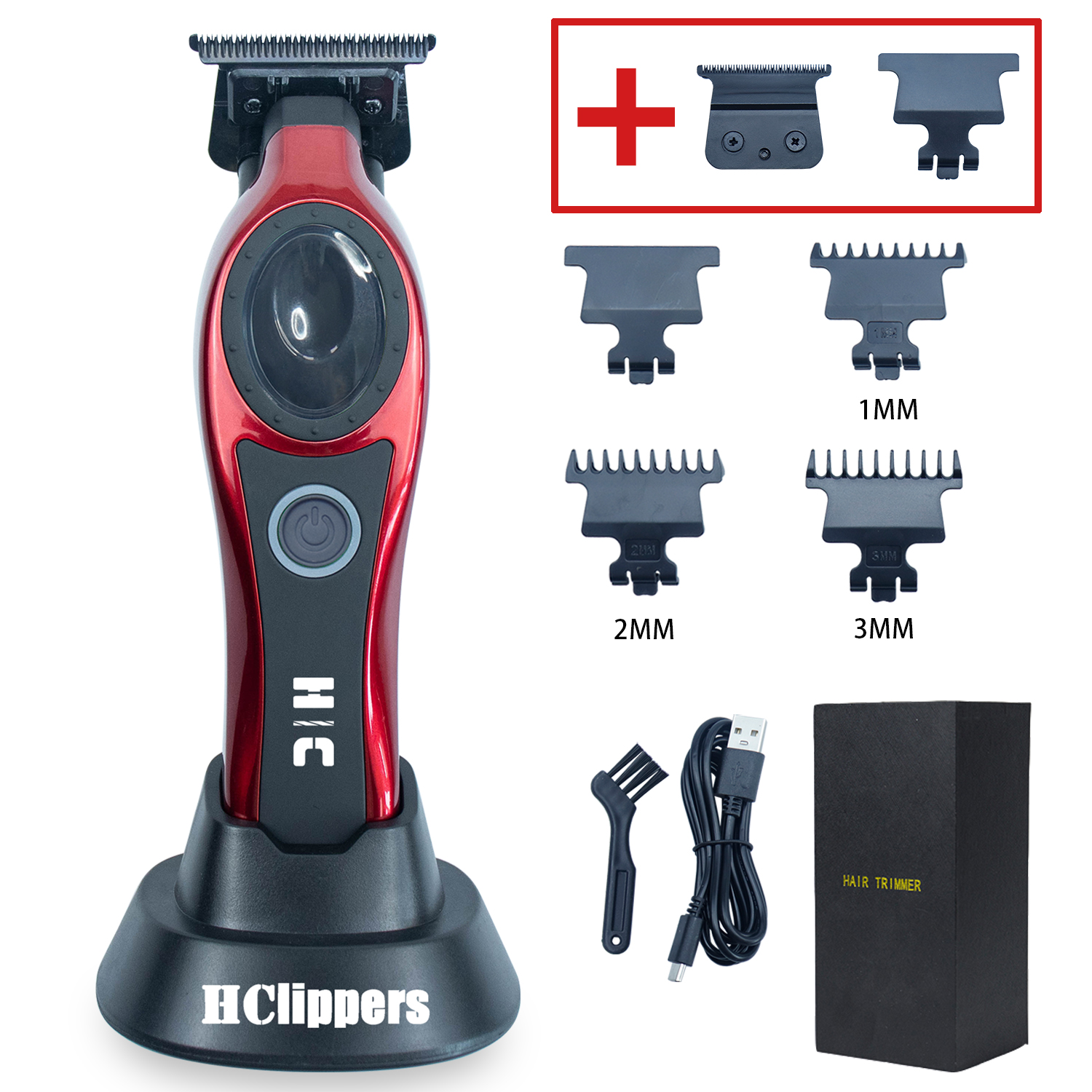 HClippers Barber Hair Trimmer Men's Electric Hair Clipper with DLC Coating Blade for Hair Styling Trimmering HC231S: PURPLE