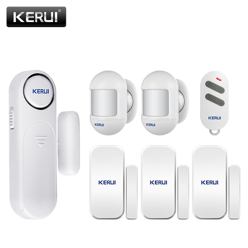 Corina 300ft 120dB Draadloze Deur/Raam Sensor Alarm Anti-Diefstal Deur Alarmen Afstandsbediening Voor Home Safety Security pir Rook: KIT8 Alarm