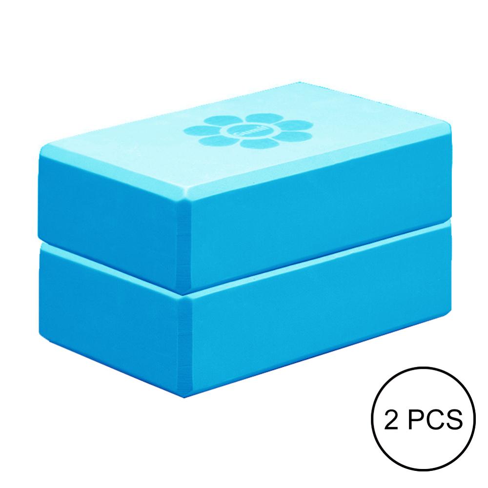 Yoga Block EVA Exercise Workout Fitness Brick Gym Foam Stretching Aid Body Shaping Health Training Yoga Blocks: Blue