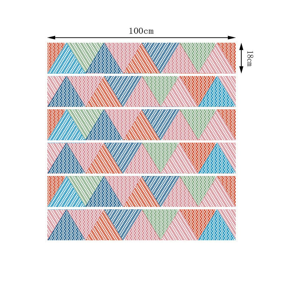 Kolorowe geometryczne grafiki naklejki na schody kreatywne Dom Sztuka schody ścienne na wystrój korytarza samoprzylepne płyta winylowa schody naklejka
