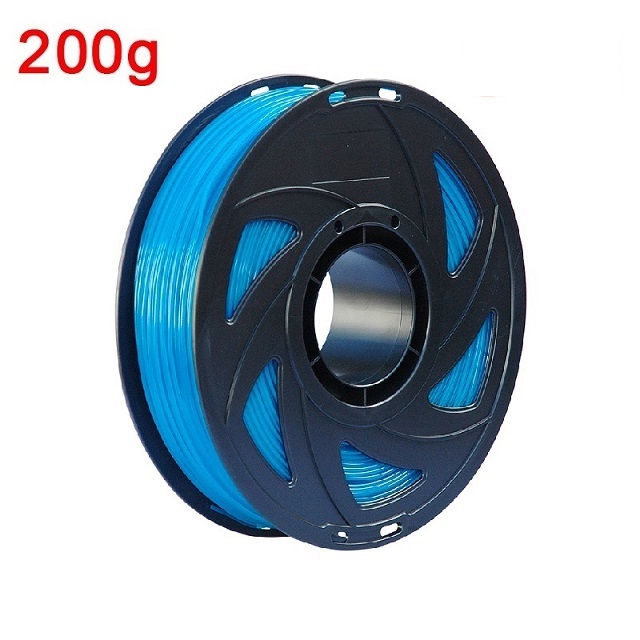Filamento flessibile TPU 1,75 mm 200 g Filamento traslucido TPU Materiale di stampa 3D Filamento che si illumina al buio Filamento arcobaleno Blu: nero