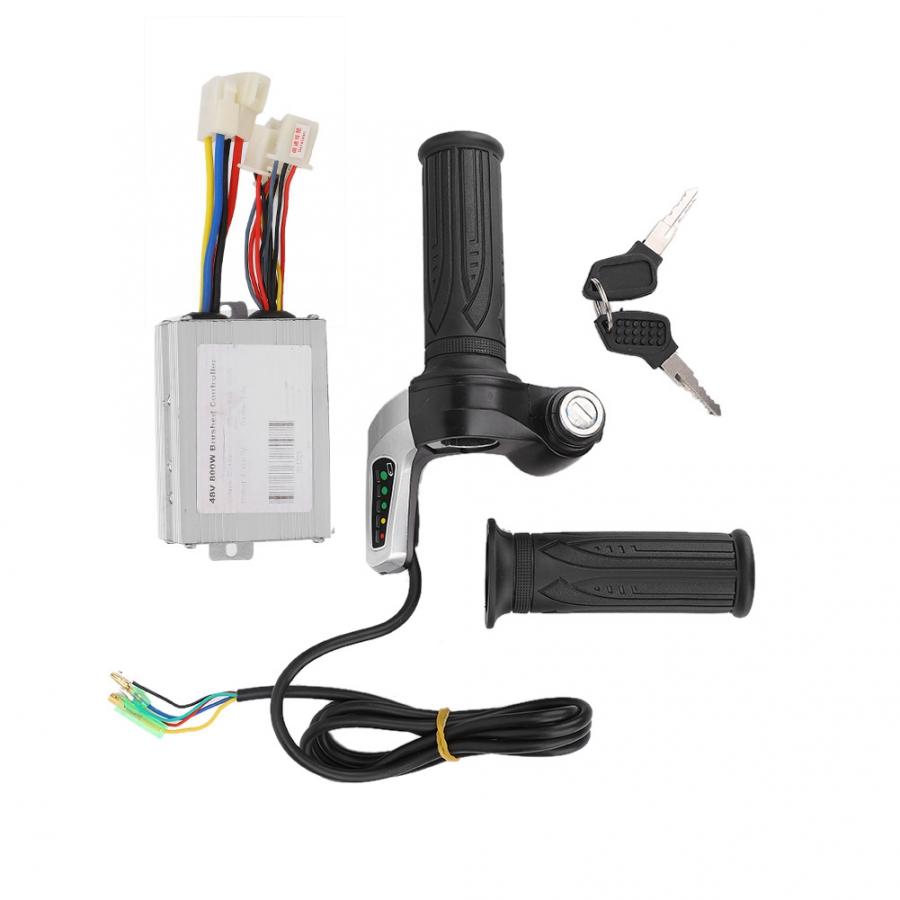 Verkoop 1 Pcs 48V 800W Brushed Speed Controller Kit Voor Elektrische Fiets Motor Scooter Met lock Gashendel