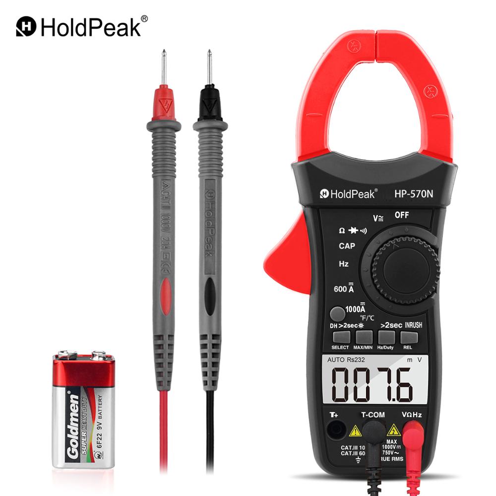 Holdpeak HP-570N Auto Range Dc/Ac Digitale Stroomtang Multimeter Temperatuur/Frequentie Backlight