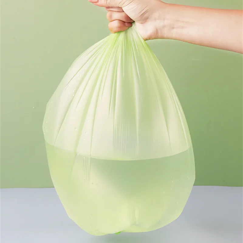 100 Uds bolsas de basura biodegradables clasificadas limpieza desechable cocina almidón bolsas de basura degradables ambientales