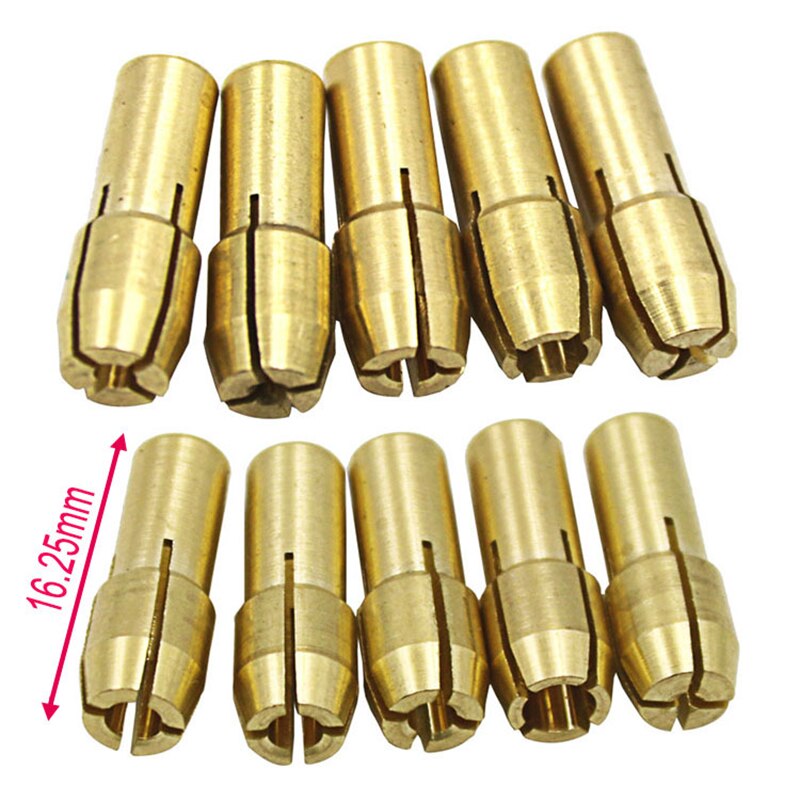 10Pcs 0.5mm-3.2mm Mini Drill Chuck Adapter for Dremel Mini Drill Chuck Micro Collet Brass For Power Rotary Tools Chuck Adapter