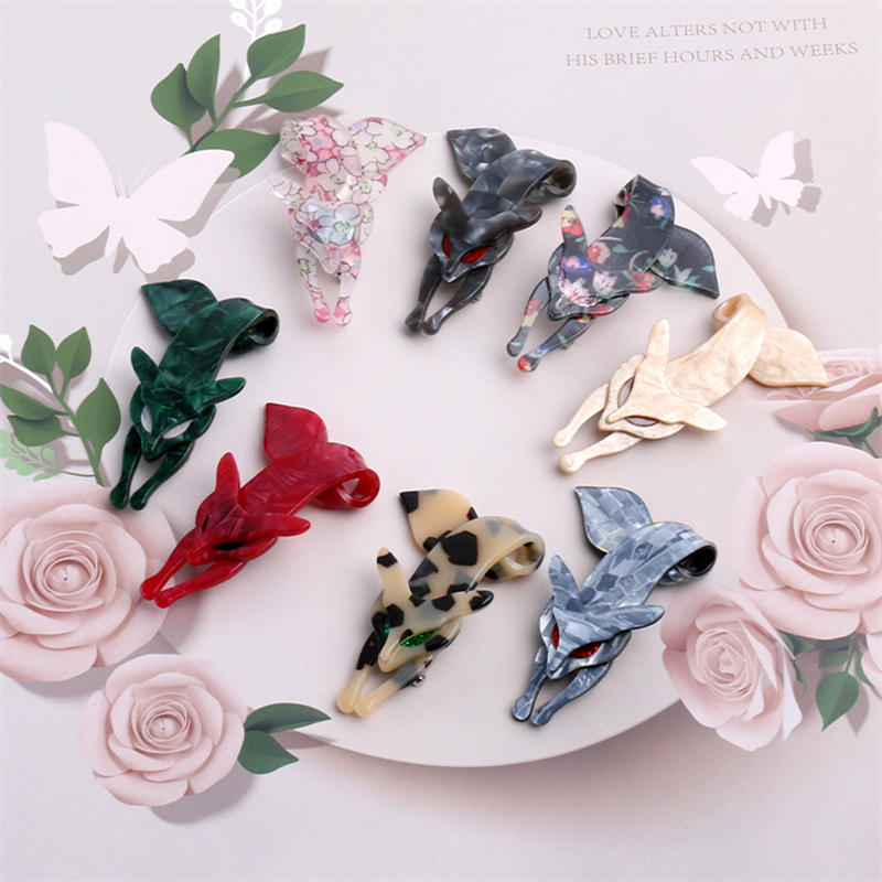 NYN 16 Colors Funny Acrylic Fox Brooches for Women Men Girls Kids Most Popular Animal Party Birthday Year Jewelry