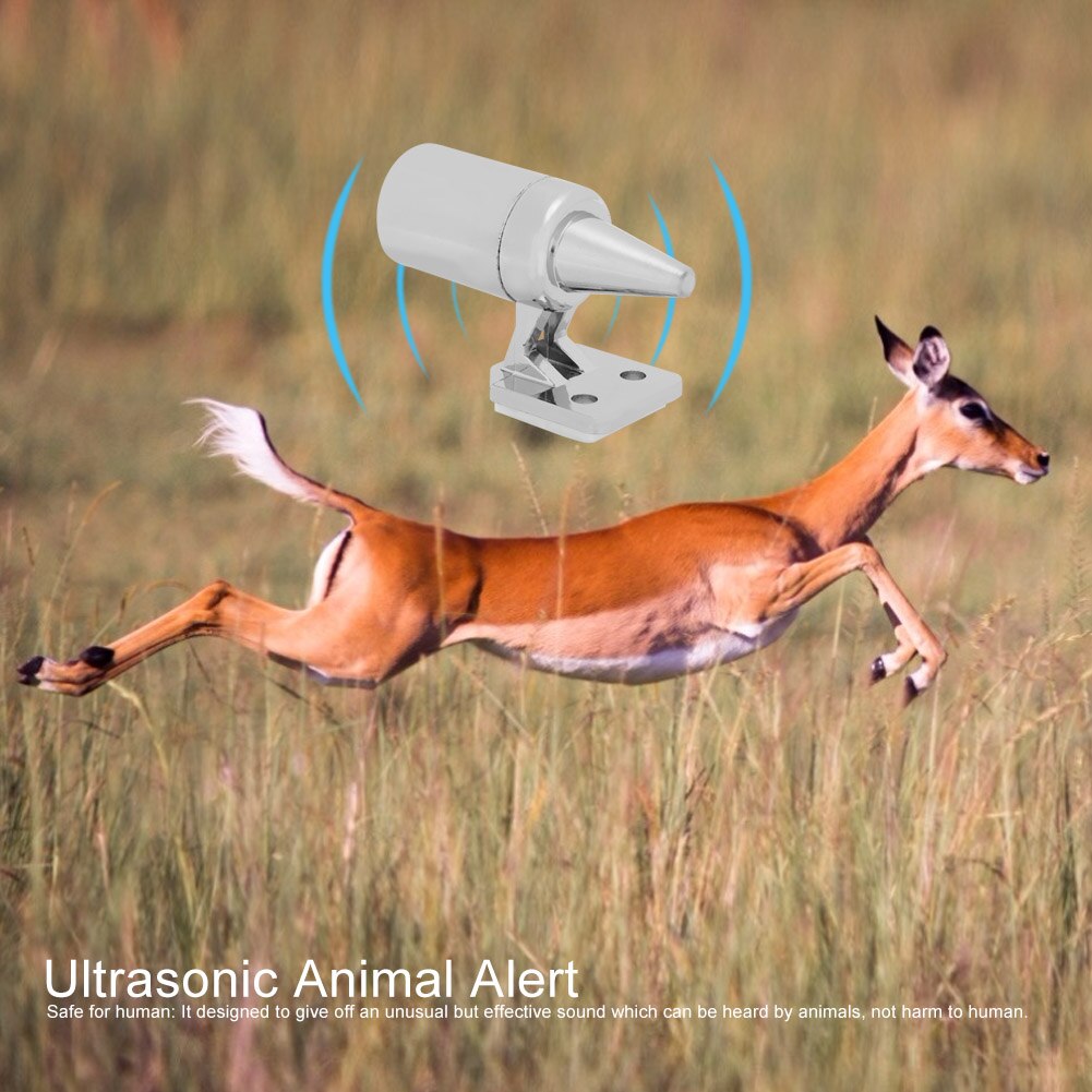 4 stk bil aftagelig ultralyd hjort slange alarm lydalarm vindkraft dyrealarm repeller splint/sort