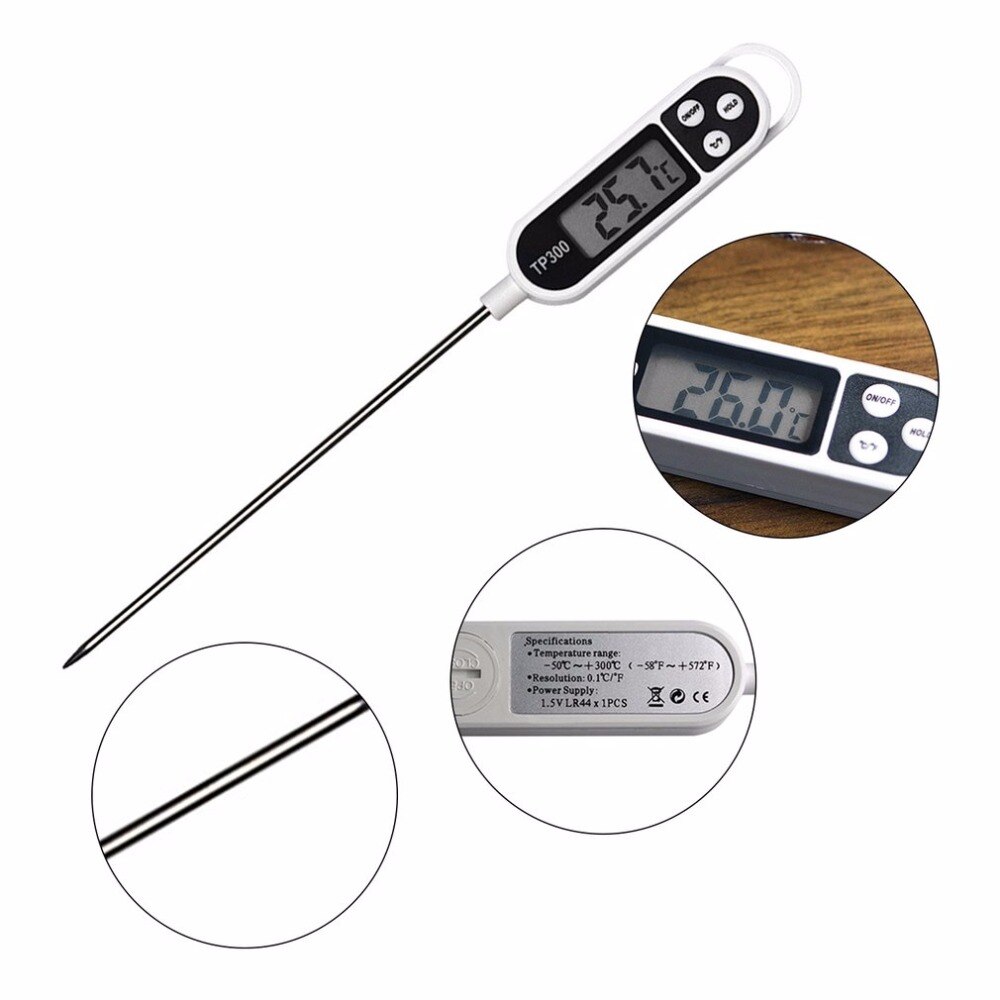 ChanFong Digital Food Thermometer Wireless Instant Read TP300 Kitchen Food Probe for Meat Cooking BBQ Temperature Measuring Tool