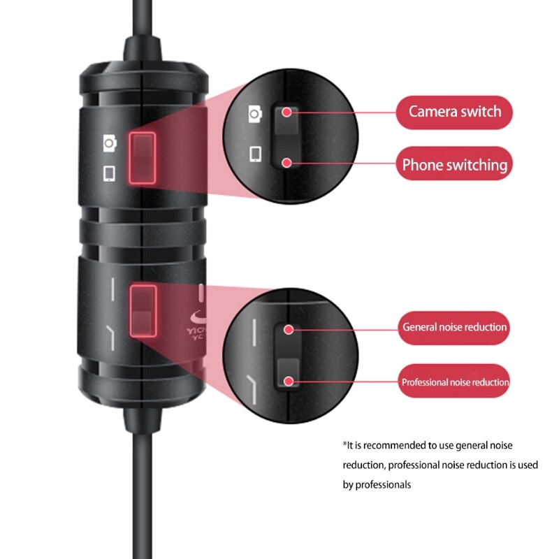 Mini 3.5mm Plug Condenser Microphone VM10-R 6M Lavalier Microphone null