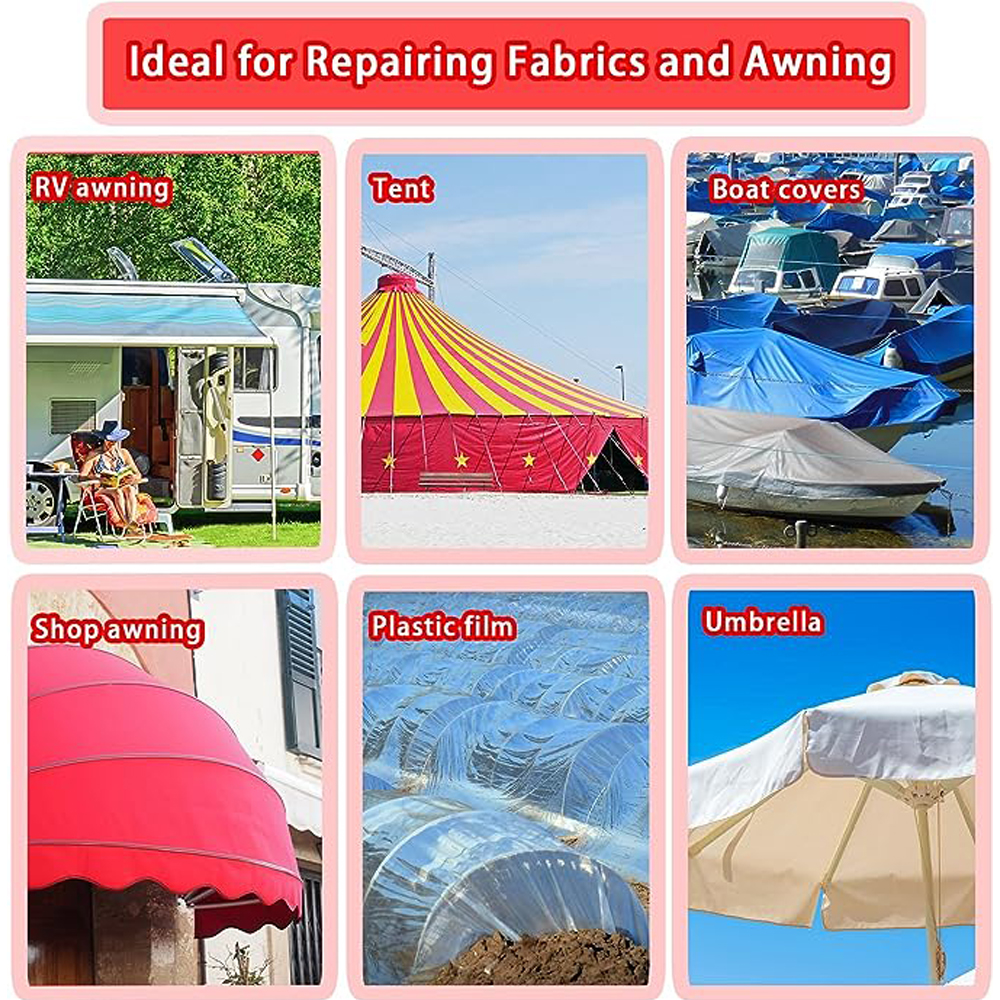 Reparaturband für Wohnmobil-Markisen, Zelt-Reparaturband, wasserdichtes Reparaturband für Bootsabdeckungen, Baldachin, Bootsabdeckungen, Reparaturband, Segelband