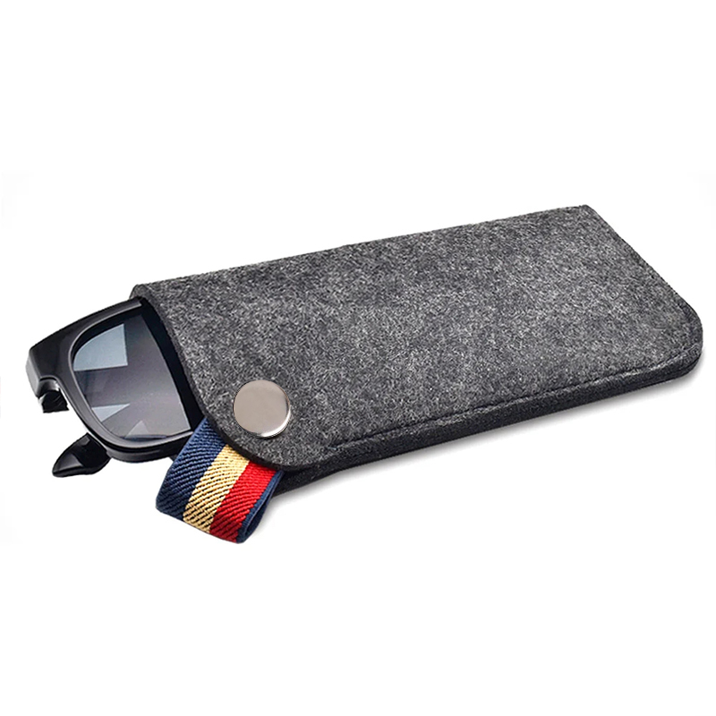 Saco portátil de feltro de lã para óculos de leitura estudante óculos de sol bolsa ao ar livre portátil saco de óculos de sol para óculos saco de cartão de identificação