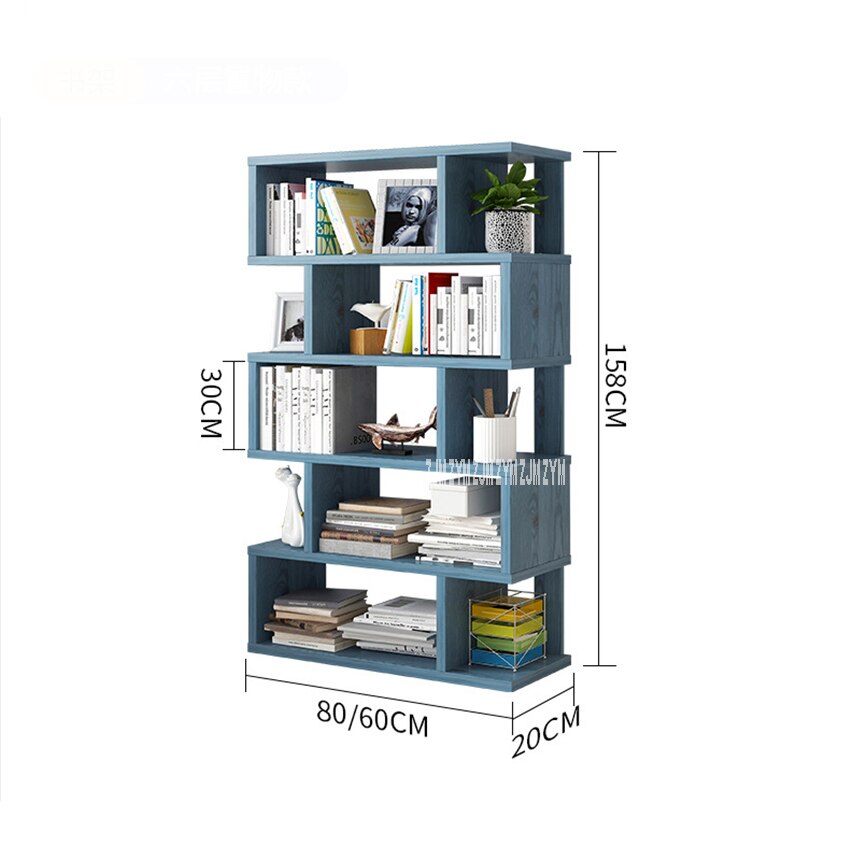 Living Room Space Saving Small Manmade Board Floor Bookshelf Bedroom Modern Simple Multifunctional Student Display Bookcase