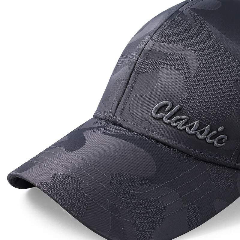 Casquette de baseball imprimée d'été pour protection solaire, à large bord, avec dôme en lettres