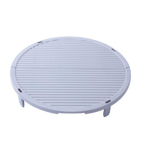 Anti-sticking Foldable Pasta Single Layer Cover Dumplings Pad Tray Kitchen Tool: Grey Round