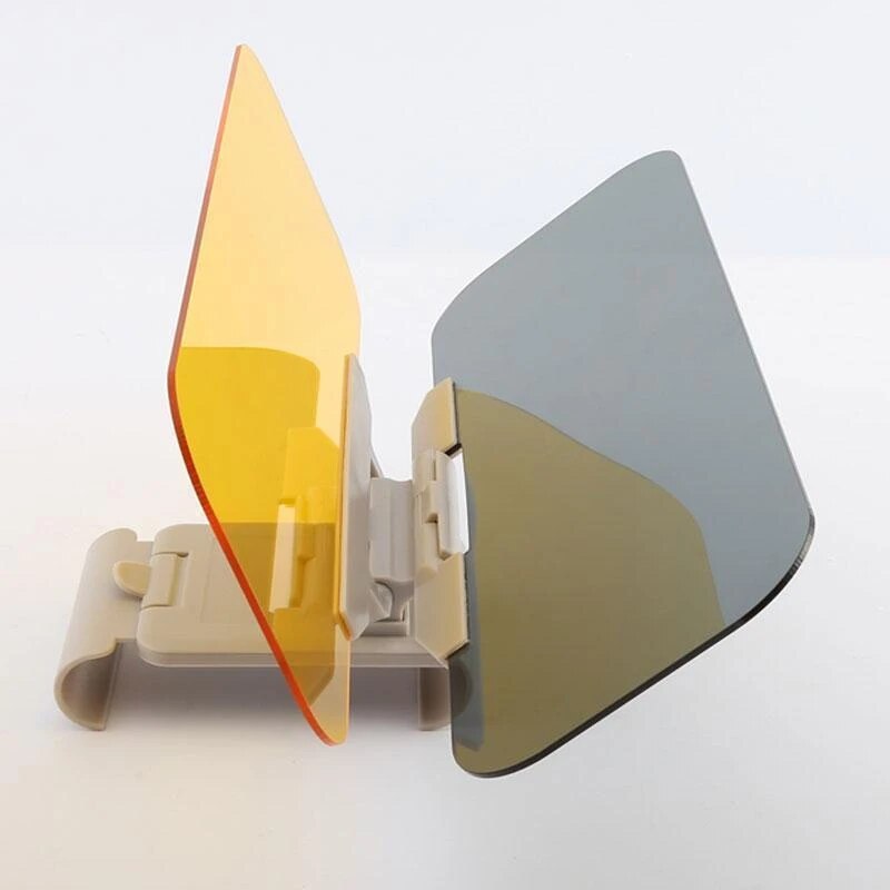 2 in 1 Car Sun Visor Glare Protector for Auto Dazzling Goggle Vision Sun Block Driving Sunshade Mirror UV Fold Flip Sunshade