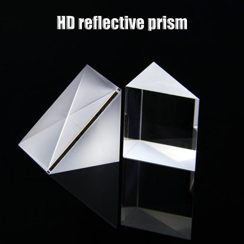 Optisk Glassprisme - Krystallisk Trekantet - Rette Vinkel - K9 - 10x10x10mm